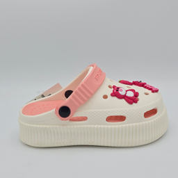 صندل بچگانه پاپا مدل کراکس کد 5863 رنگ کرم قرمز