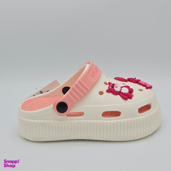 صندل بچگانه پاپا مدل کراکس کد 5863 رنگ کرم قرمز