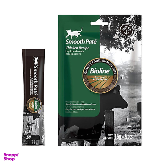 بستنی گربه بایولاین مدل Smooth Pate با طعم مرغ بسته 5 عددی