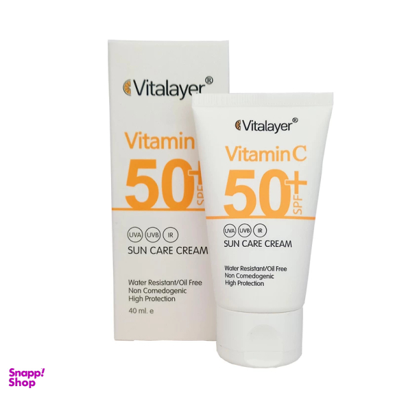 کرم ضد آفتاب ویتالیر با SPF50 مدل Vitamin C حجم 40 میلی‌‌ لیتر