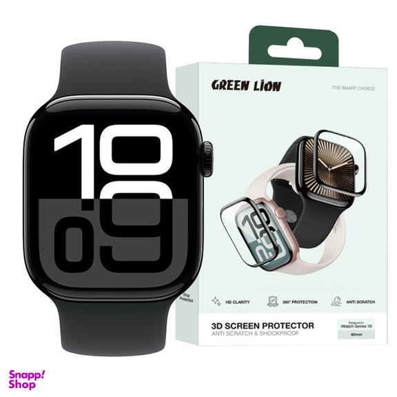 محافظ صفحه نمایش گرین لاین مدل 3D Screen Protector مناسب برای اپل واچ سری 10 سایز 46 میلی متری
