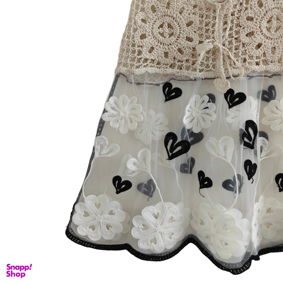 تاپ زنانه مدل دانتل پرو کد 07 رنگ کرم