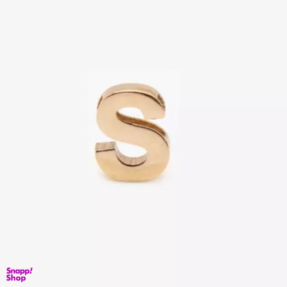 پلاک گردنبند طلا 18 عیار گالری ابرا طرح حروف S کد A35