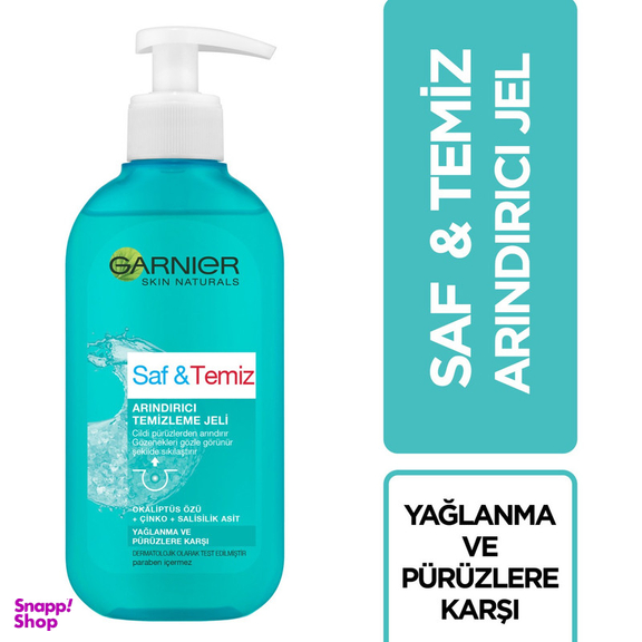 ژل پاک کننده گارنیه مدل Saf Temiz Arindirici حجم 200 میلی لیتر