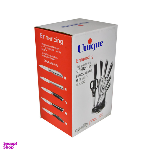 سرویس چاقو 8 پارچه یونیک  مدل استیل beL_3 کد 5544