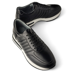 کفش کتانی زنانه چرم کاکتوس مدل WS۱۰۵۷ رنگ مشکی