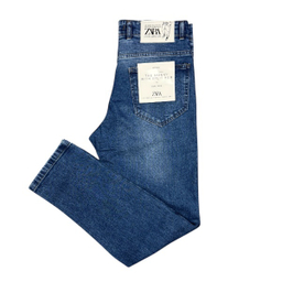 شلوار جین مردانه مدل اسلیم فیت طرح ZARA کد 10844 رنگ آبی