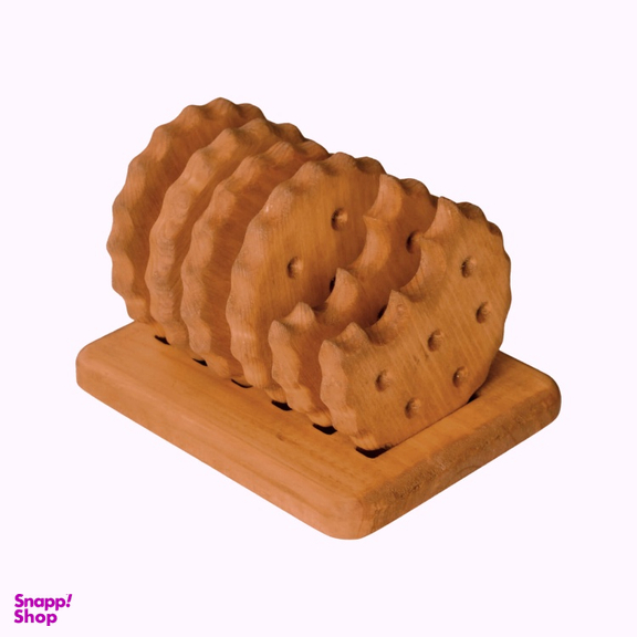زیرلیوانی طرح بیسکوئیت دایره ای بسته 6 عددی