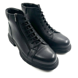 بوت تمام چرم مردانه چرم میخچی کد M426 رنگ مشکی