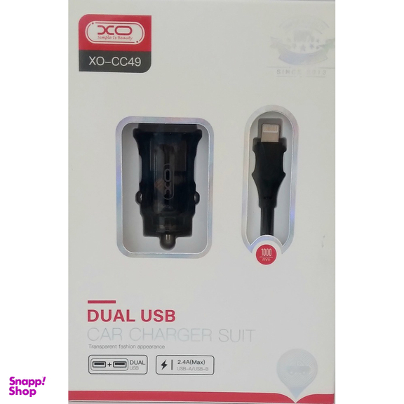 شارژر فندکی 12 وات ایکس او مدل CC49 12W به همراه کابل