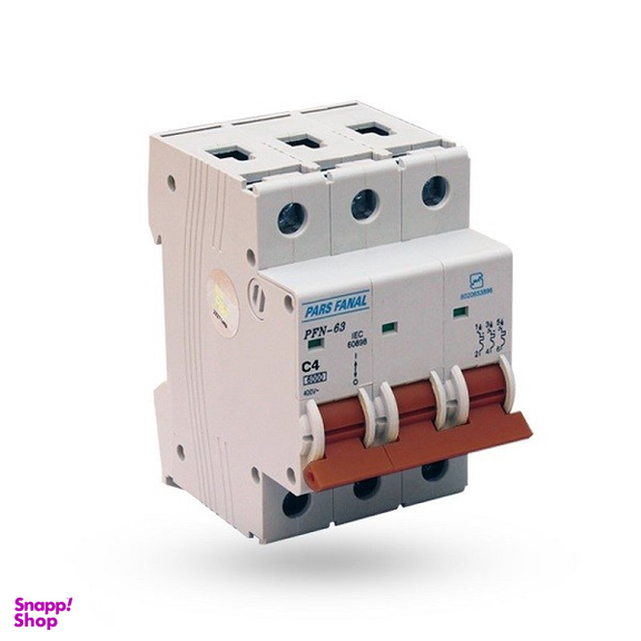 فیوز مینیاتوری سه فاز 4 آمپر پارس فانال مدل C4