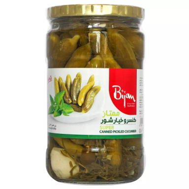 خیار شور ممتاز بیژن وزن 660 گرم