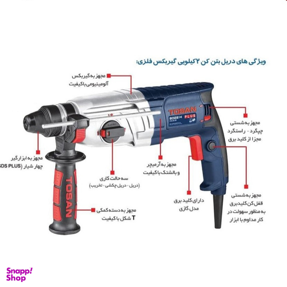 دریل بتن کن توسن مدل 8022