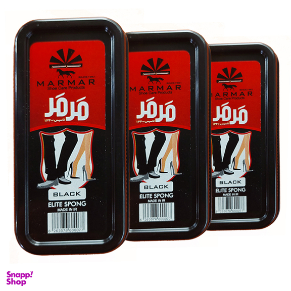 واکس کفش بی رنگ و مشکی مرمر مدل 2080 به همراه ابر مگا و بوگیر کفش