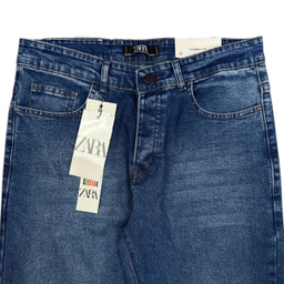 شلوار جین مردانه مدل اسلیم فیت طرح ZARA کد 10844 رنگ آبی