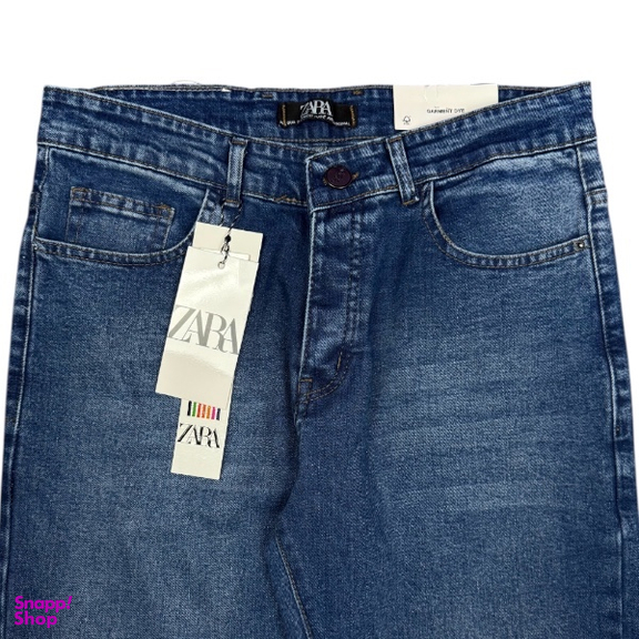 شلوار جین مردانه مدل اسلیم فیت طرح ZARA کد 10844 رنگ آبی