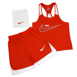 ست تاپ و شلوارک و اسکارف ورزشی مردانه کد 1541 رنگ قرمز