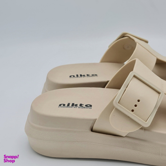 صندل زنانه نیکتا مدل تک سگک کد 731 رنگ نسکافه ای