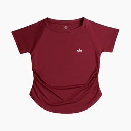 تیشرت ورزشی زنانه مدل NM-T-02 رنگ قرمز تیره