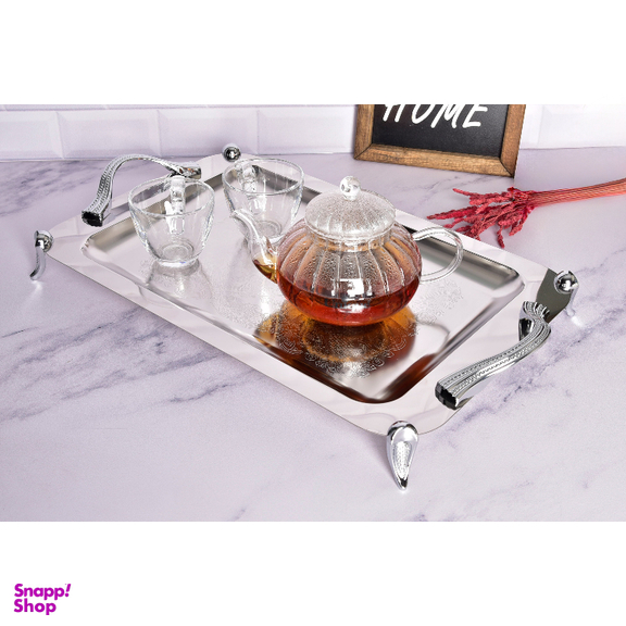 سینی بزرگ استیل پایه دار مات کد 4026