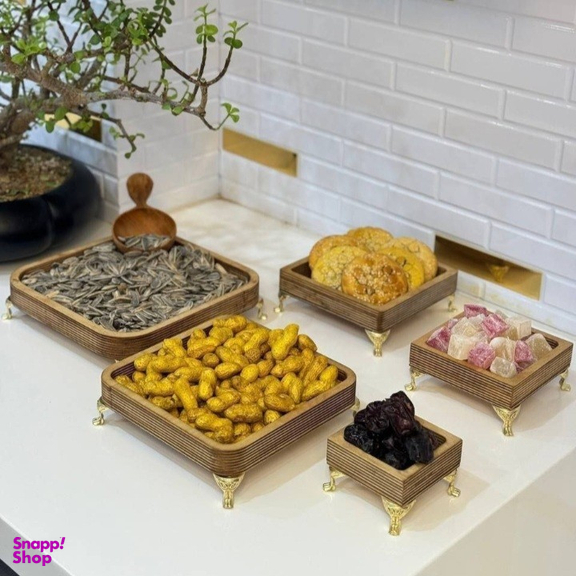 ست سرو 5 تکه مدل مربع پایه دار کد 116