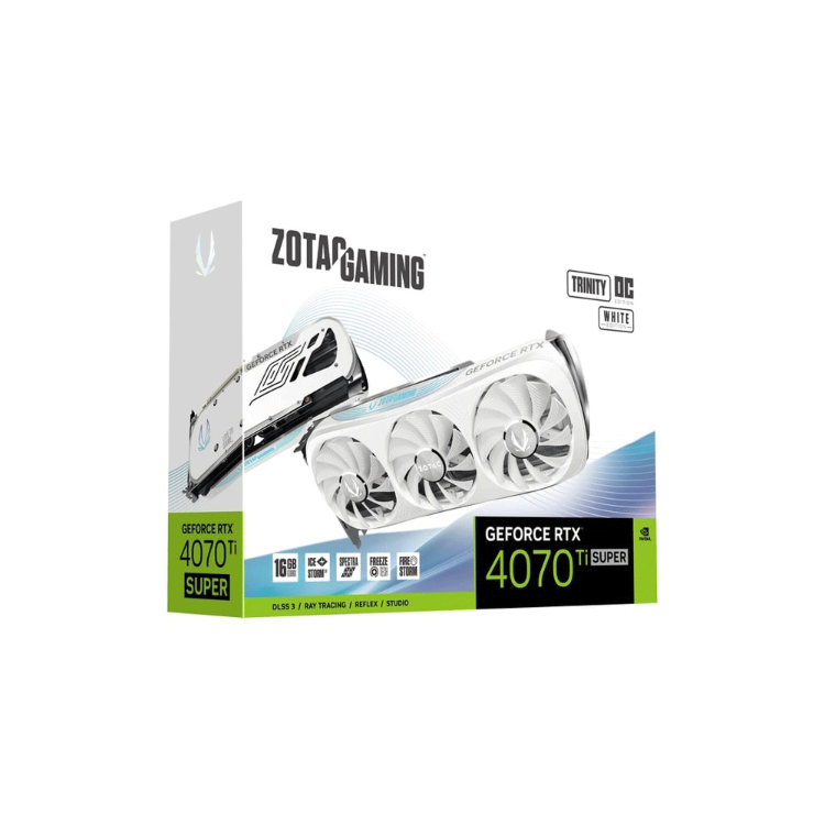 کارت گرافیک مخصوص بازی زوتک مدل RTX 4070 Ti SUPER Trinity OC White Edition