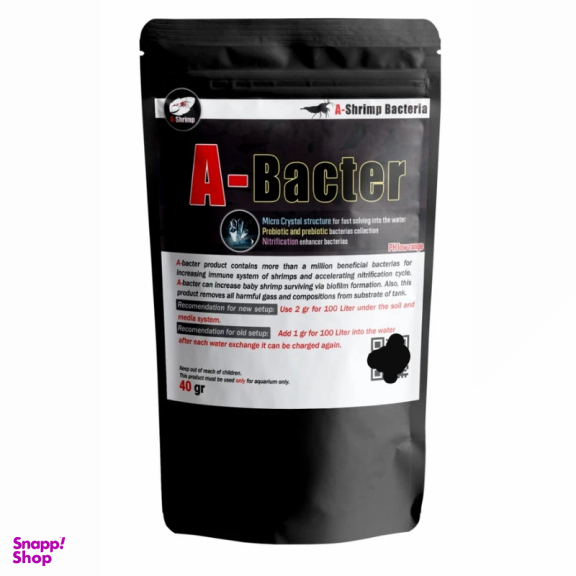 افزودنی آب میگو ای شریمپ مدل A-Bacter حجم 40 گرم