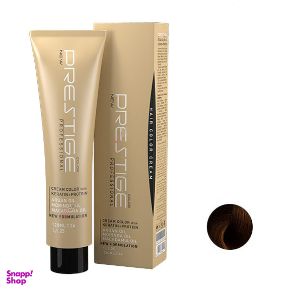 رنگ مو نیو پرستیژ کالر شماره 4.5 حجم 120 میلی لیتر رنگ قهوه ای طلایی متوسط