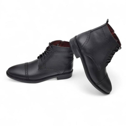 نیم بوت مردانه چرم ریباری مدل Z20 رنگ مشکی