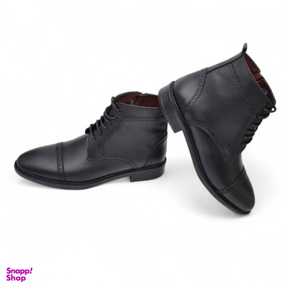 نیم بوت مردانه چرم ریباری مدل Z20 رنگ مشکی