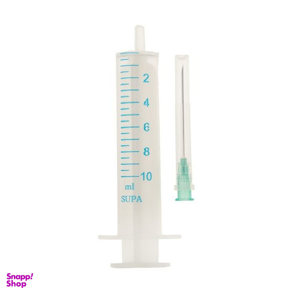 سرنگ سوپا مدل سرسوزن 22-21 ظرفیت 10 سی سی بسته 800 عددی