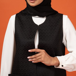 جلیقه رسمی زنانه برنس کد 70101 رنگ مشکی مات