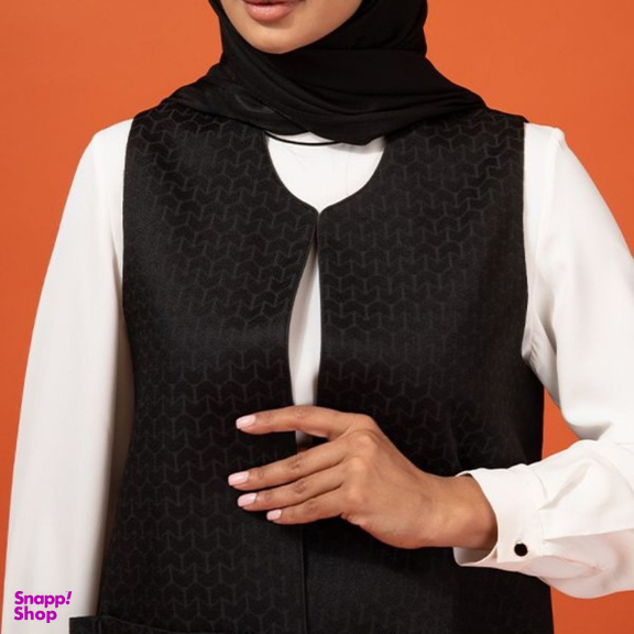 جلیقه رسمی زنانه برنس کد 70101 رنگ مشکی مات