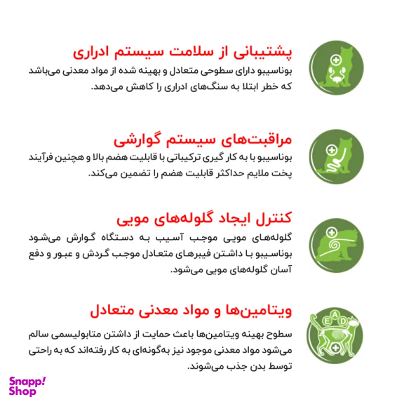 غذای خشک گربه بالغ بوناسیبو مدل مرغ و ماهی وزن 2 کیلوگرم