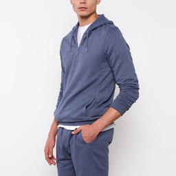 هودی مردانه ال سی وایکیکی مدل Creamer رنگ آبی