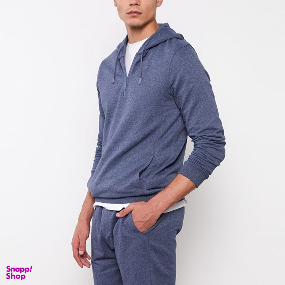 هودی مردانه ال سی وایکیکی مدل Creamer رنگ آبی