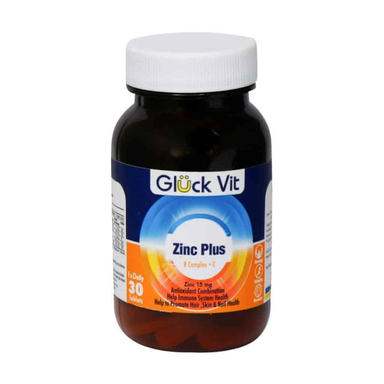 قرص زینک پلاس گلوک ویت بسته 30 عددی