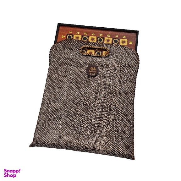 مجموعه 8 بازی دراگون مدل منچ و مارپله و شطرنج چوبی کد 808 به همراه کیف چرمی