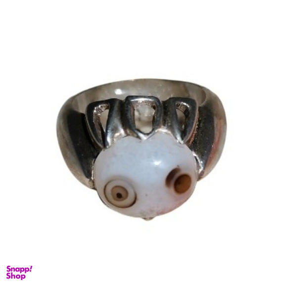 انگشتر نقره مردانه مدل باباقوری دو چشم طبیعی