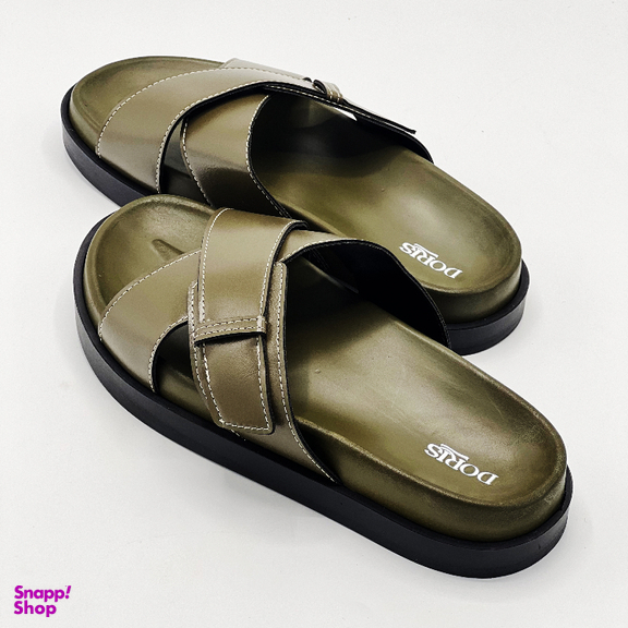 صندل مردانه دوریس مدل پدرام طبی کد 04 رنگ زیتونی