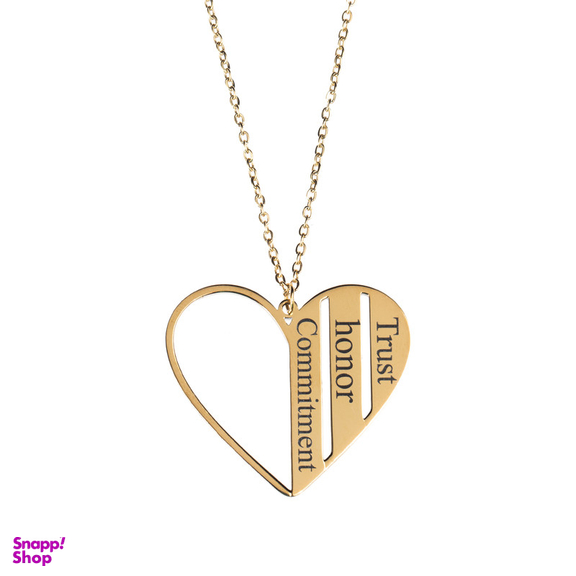 گردنبند زنانه گيلواره زراوشان مدل قلب دوستی کد A26 رنگ طلایی