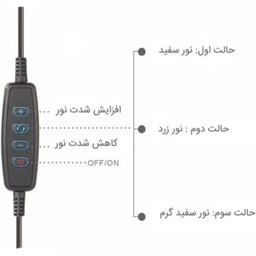 رینگ لایت 26 سانتی متری سی یرا مدل Sierra Ring Light SR-26 CM به همراه سه پایه رومیزی