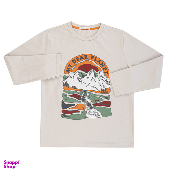 تیشرت آستین بلند پسرانه فیورلا مدل MY DEAR PLANET کد 44540