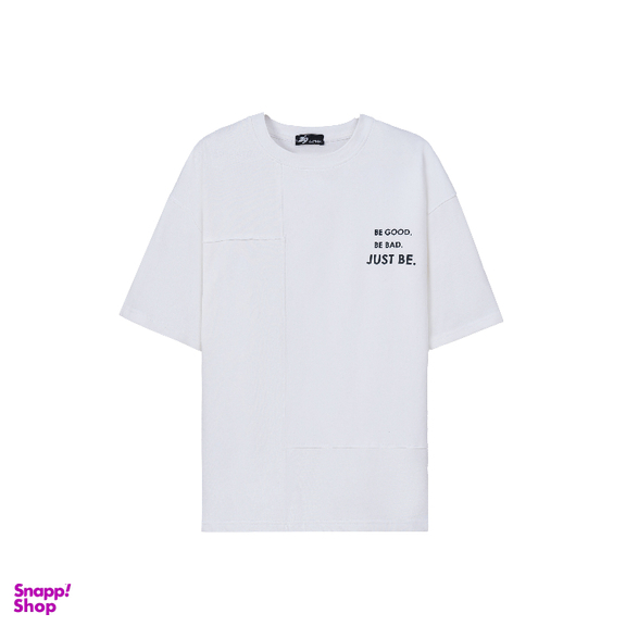 تیشرت زیگ مدل Just be رنگ سفید