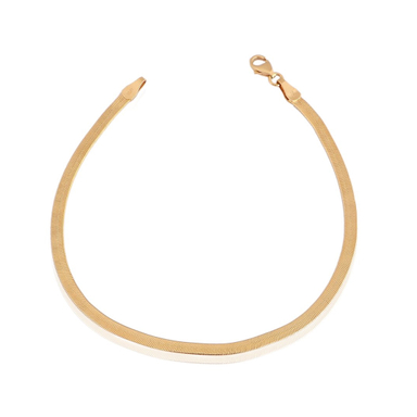 دستبند طلا 18 عیار زنانه میو گلد مدل هرینگبون کد BR506 سایز 18.5 سانتی متر