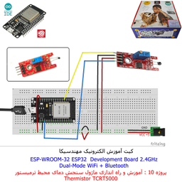 کیت آموزش الکترونیک مهندسیکا مدل خلاقیت دلتا ESP32+70