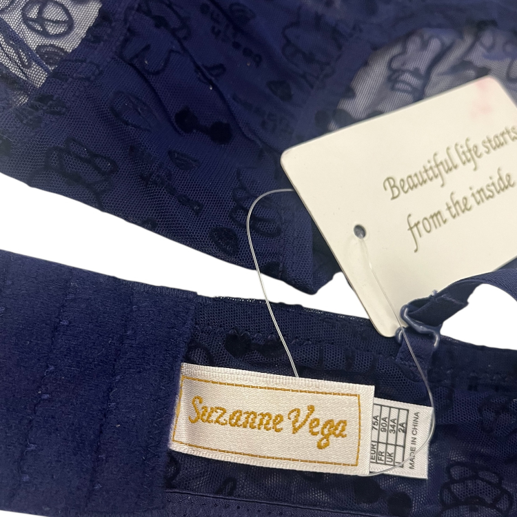 ست شورت و سوتین زنانه سوزان وگا کد NM-SV-01 رنگ سرمه‌ ای