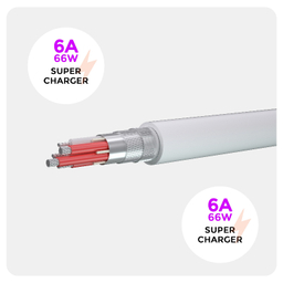 کابل تبدیل USB به Type-C هوآوی مدل 6A Super Charge طول 1 متر