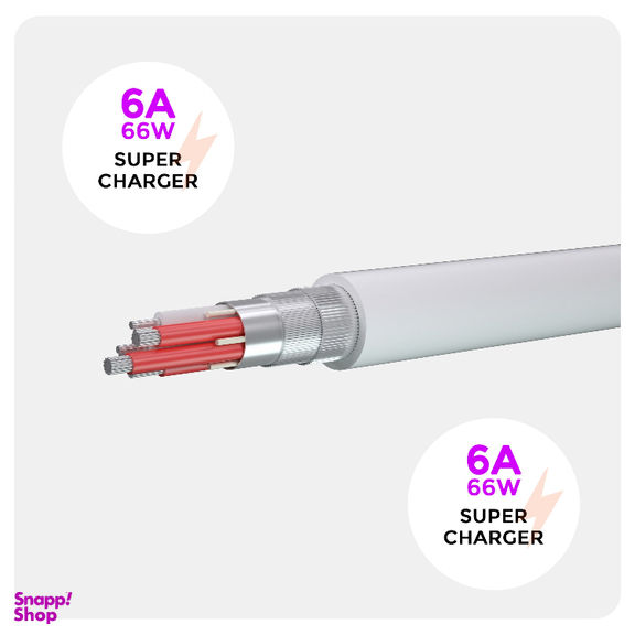 کابل تبدیل USB به Type-C هوآوی مدل 6A Super Charge طول 1 متر