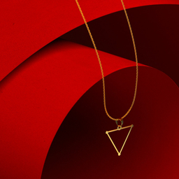 گردنبند طلا 18 عیار زنانه مدوپد مدل مثلث کد F3-1-1267